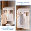 Kleiderbezüge Staubdicht, Transparente Kleiderschutzhülle mit großem Sichtfenster – 80x60x120cm Staub-