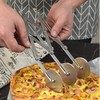 4 Wheel Stainless Steel Pastry Cutter,Expandable Pizza Slicer,Adjustable Cutter Roller