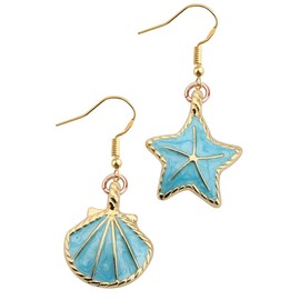 BESPORTBLE Shell Shaped Earrings Summer Beach Party Studs Asymmetric Ear Jewelry Fine Craftsmanship Comfortable for