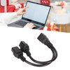 IEC320 C19 to C20 Cable, Dual IEC320-C19 Female to IEC320-C20