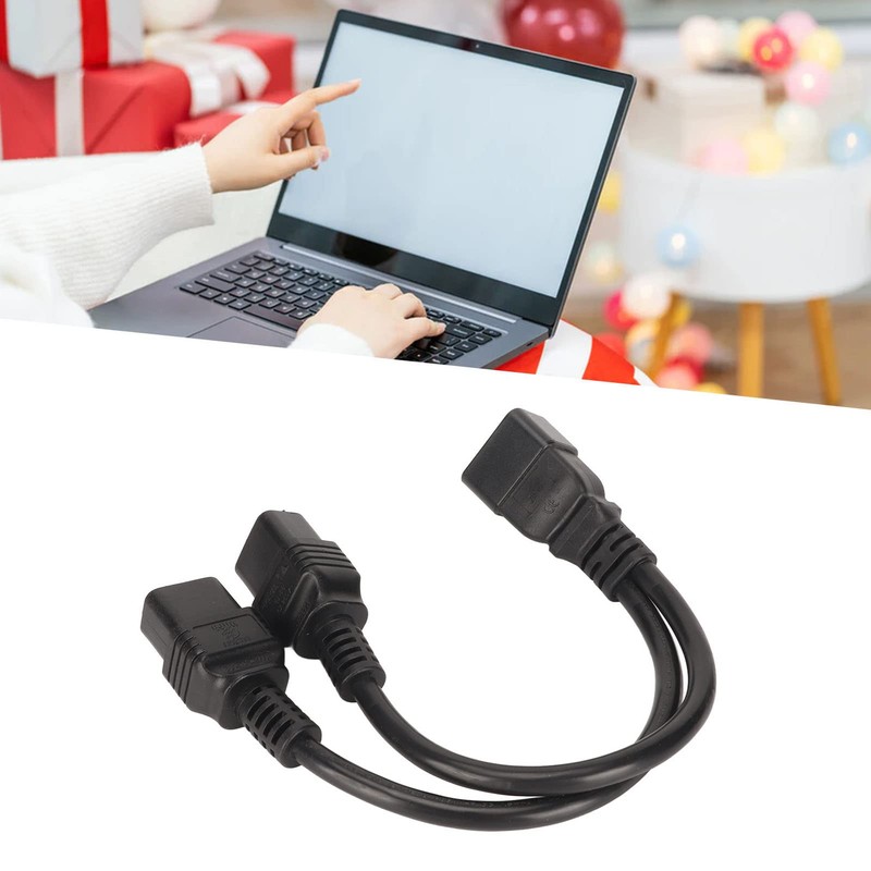 IEC320 C19 to C20 Cable, Dual IEC320-C19 Female to IEC320-C20