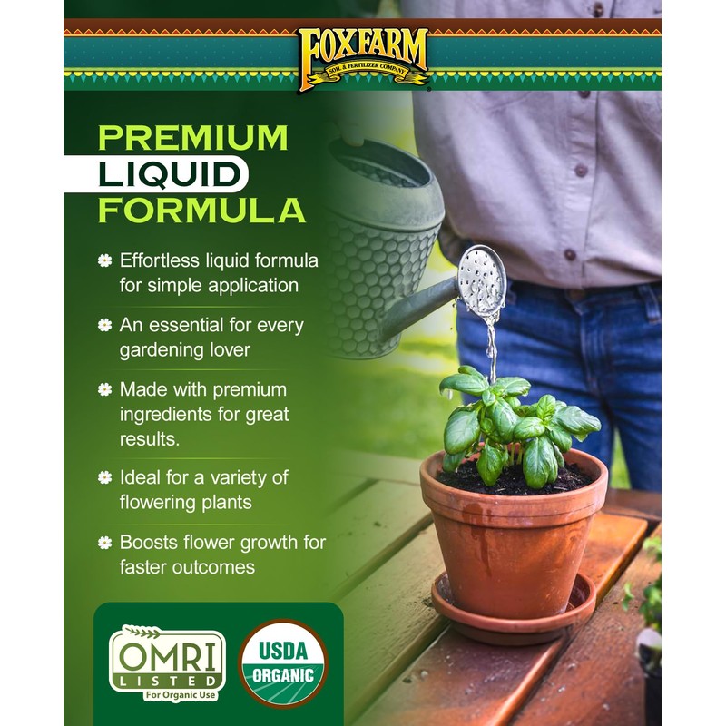 FoxFarm - Big Bloom Plant Food, Liquid Fertilizer Concentrate for