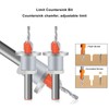 10PCS Countersink Drill Bits Adjustable Stop Tapered Countersink Bit for