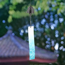 AUNMAS Japanese Furin Style Wind Chime Nambu Cast Iron Bronze Beautiful Sound Wind Bell for Garden Patio Balcony Decoration