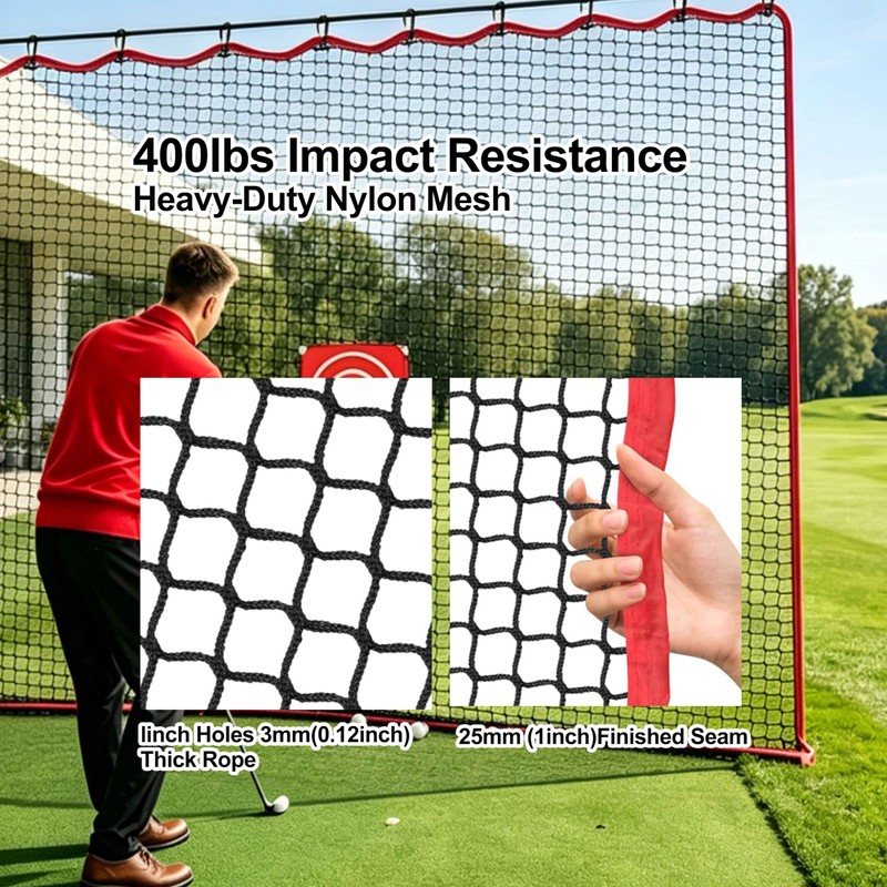 10 x 10 Ft Heavy-Duty Golf Practice Net, Multi-Sport Hitting