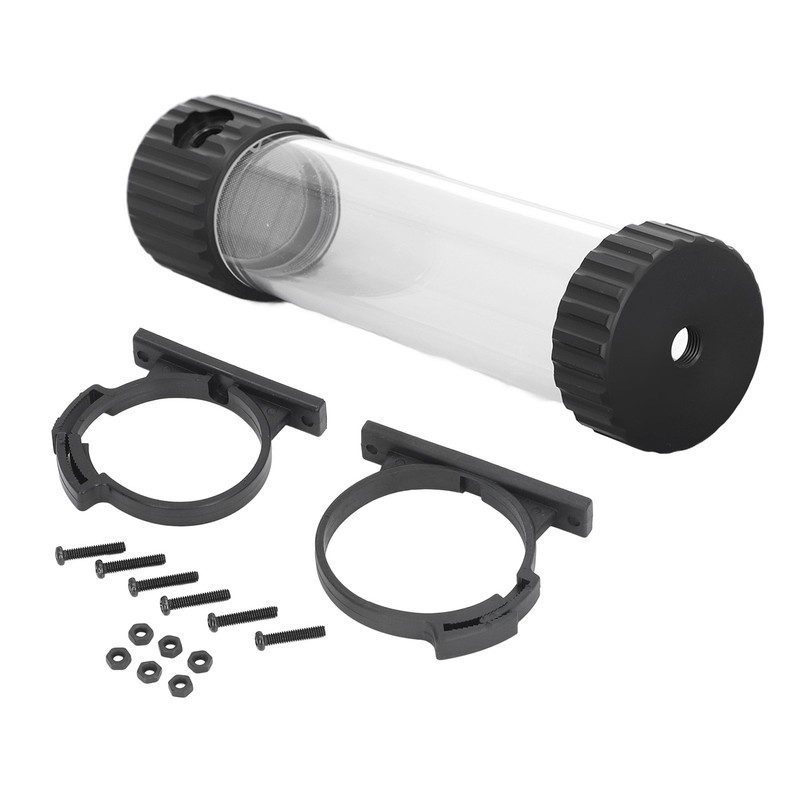 Cylindrical Water Cooling Reservoir Built in Filter Transparent 515ml Water