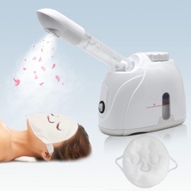 Facial Steamer Nanometer Fine Mist for Deep Cleaning with Towel, 360 Rotating Arm, Home Spa Device for Personal Care