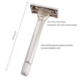 Magyfosia Double Edge Safety Razor with 10pcs Original Blades,Smooth Reusable Eco Friendly Single Blade Shaving Razor for Men