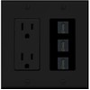 RiteAV - 15 Amp Power Outlet 3 Port HDMI Decorative