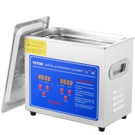For Electric Digital 40kHz Ultrasonic Cleaner 3L Stainless Steel Heated Jewelry Glasses with Timer Household UseDefault: Default