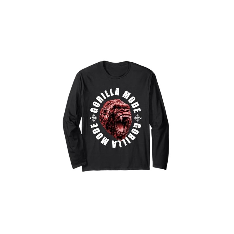 Gorilla Mode Workout Zitat | Gym Motivation Beast Training Langarmshirt