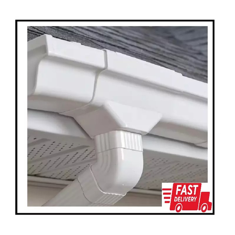 Amerimax Home Products 5 In. White Vinyl K-Style Gutter End