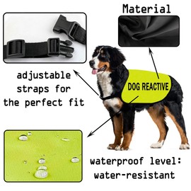 CENWA Reactive Dog Jacket Vest - Reactive Training Slogan Warning Vest (L)