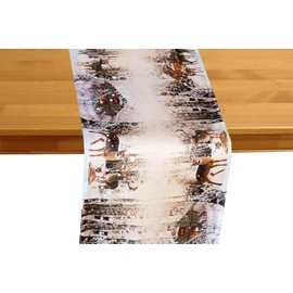 Kamaca Series deer family in winter forest high-quality print motif - a piece of jewellery for winter or Christmas.