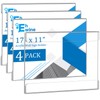EHWINE 4 Pack 11x17 Wall Mount Acrylic Sign Holder,Horizontal Wall