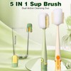 5-in-1 Bottle Cleaning Brush Set, Multifunctional Kitchen Lid Scrubber with