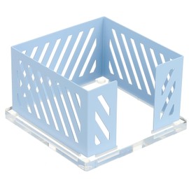 PATIKIL Sticky Note Holder, 4x4 Metal Note Dispenser for Classroom Home Office Desk Organizers Accessories Supplies, Blue