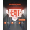 VEVOR LED Exit Sign with Emergency Lights, Two Heads Emergency