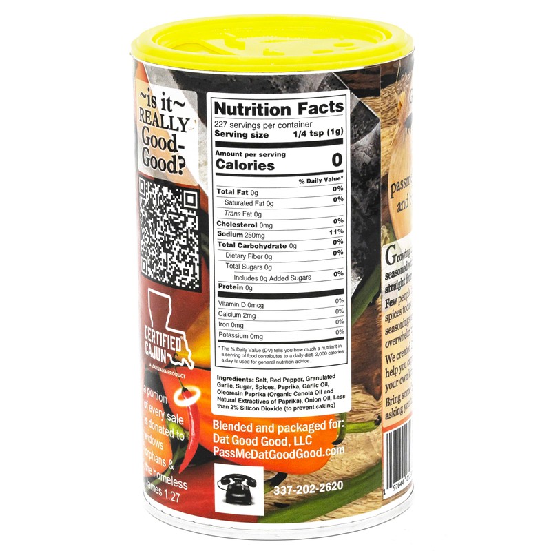 Dat Good Good Cajun Seasoning, No MSG, Made in Louisiana,