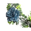 9 x Glitter Encrusted Ice Blue Flower 3D Clip On