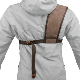 WAYNE'S DOG Ambidextrous Shooting Recoil Field Shield, Suede Leather Canvas Shotgun Shoulder Recoil Pad Shirt (#1 Righty Chest - Coffee)