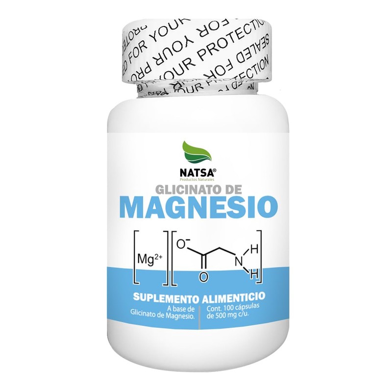 NATSA Glicinato de Magnesio 100 cápsulas, calidad Premium