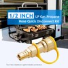 UOIENRT 2Pcs 1/2Inch Gas Quick Connect Kit, Disconnect Connector with