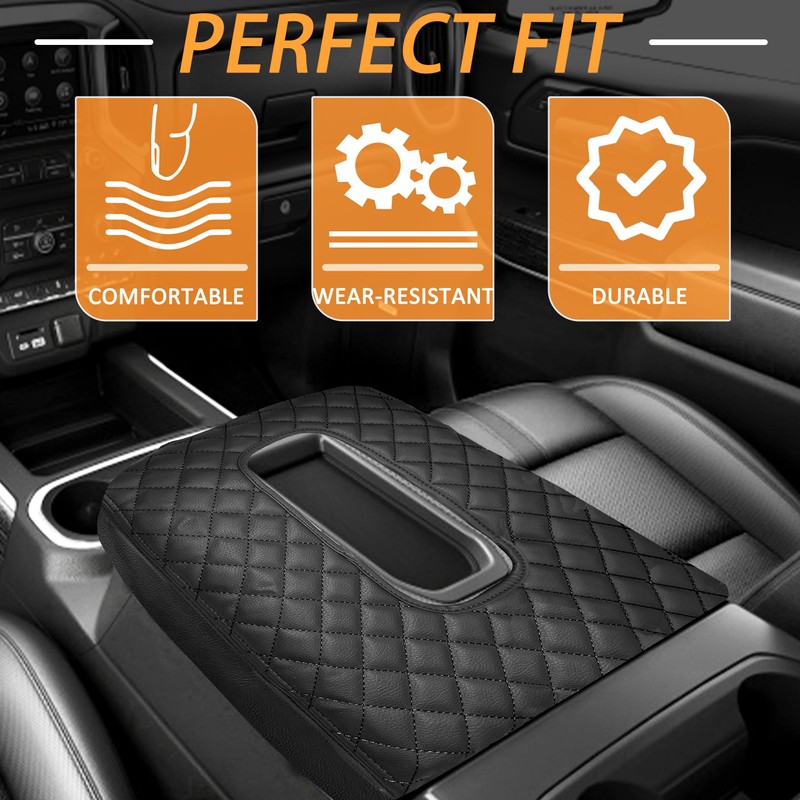 Center Console Cover for Chevy Silverado/GMC Sierra Accessories 2019-2026, Tahoe