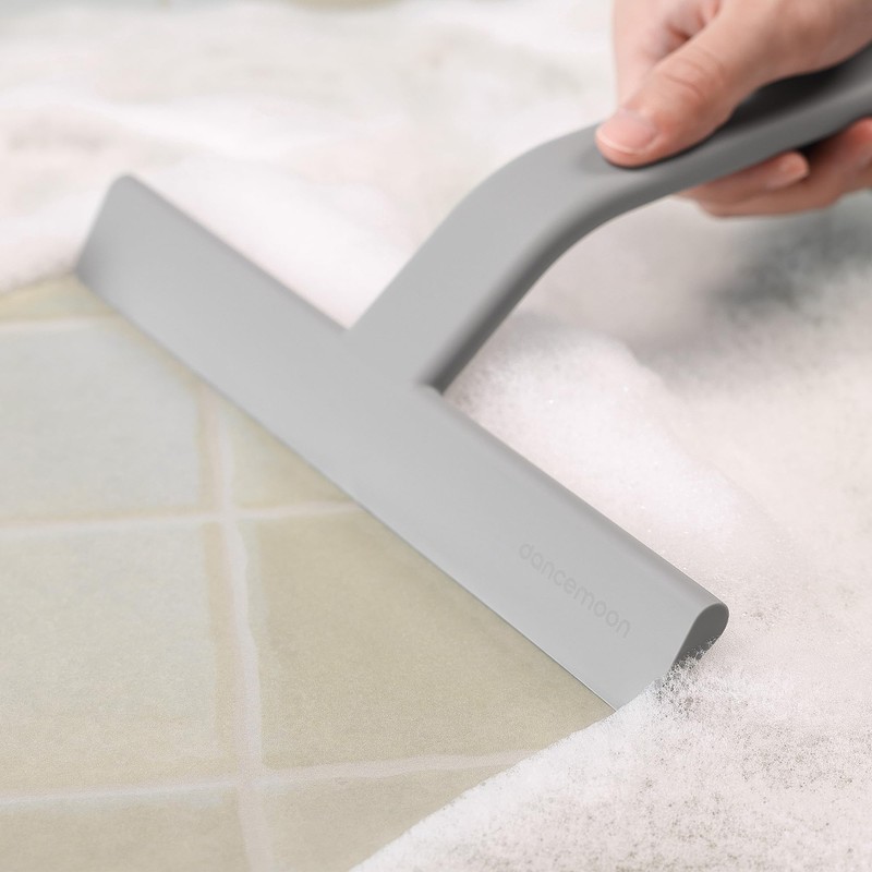 dancemoon JustHang Shower Squeegee for Glass Doors, All-One-Piece Silicone with