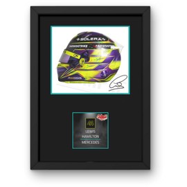 Lap Legends Lewis Hamilton (Border) Framed Display Gift with Reproduced Digital Signature