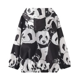 WELAKEN Lightweight Panda Jacket for Boys Kids & Toddler II Boys' Print Water-Resistant Jacket