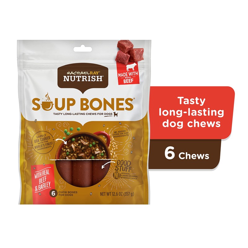 Rachael Ray Nutrish Soup Bones Dog Treats, Beef & Barley
