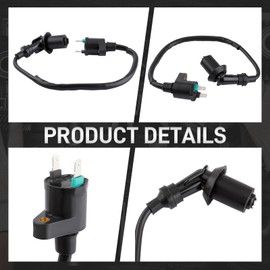 CARBBIA Engine Ignition Coil Spark Plug GY6 Racing Ignition Coil SSR 125 A7TC Spark Plug Wire for 50CC 150CC 110CC 125CC 80CC 90CC Moped Scooter ATV Go Kart Pit Dirt Bike Engine Motorcycle