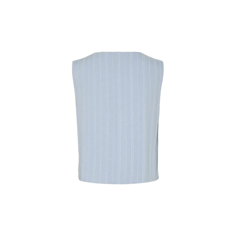 PIECES Pcpia Women's Tailored Vest WVN Noos, Cashmere Blue, L