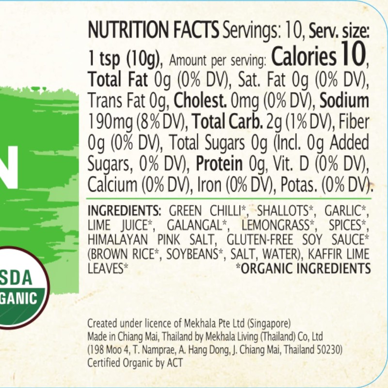 Mekhala Organic Gluten Free Curry Paste Value 3-Pack (3x3.5oz) (Green)