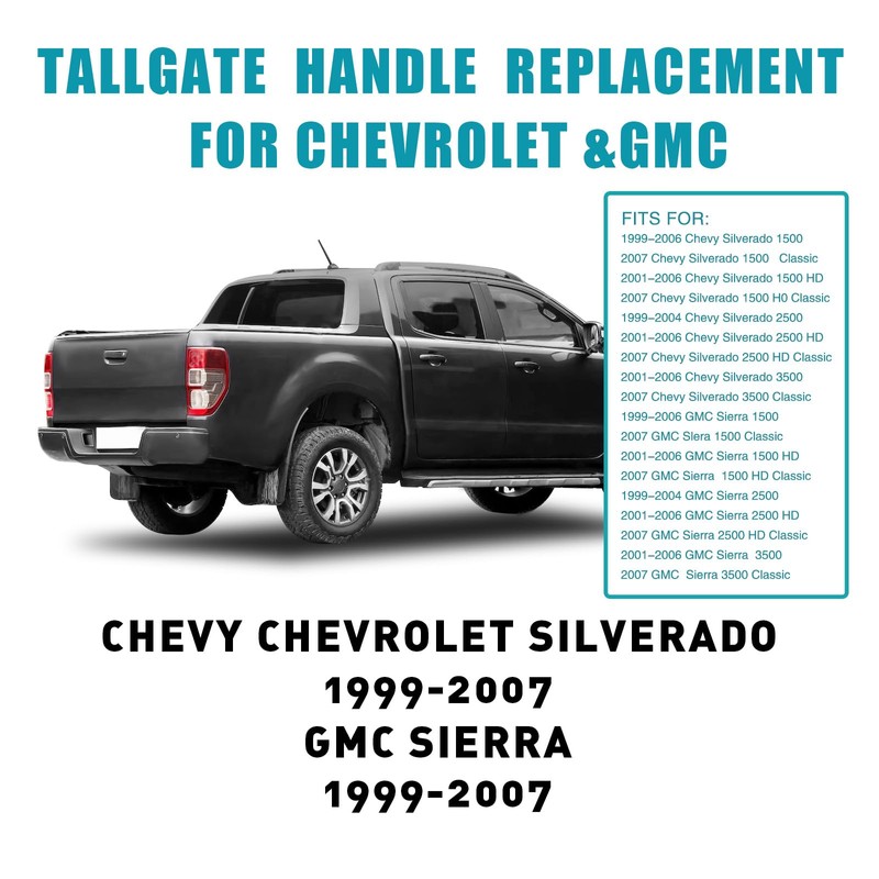 Dunhil Tailgate Tail Gate Handle & Bezel for Chevy Silverado