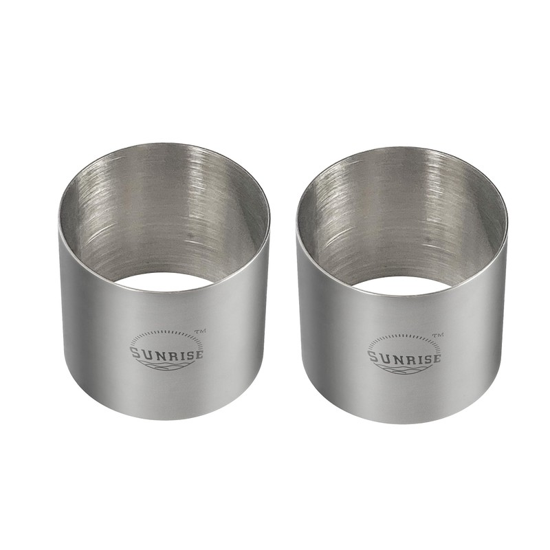 Seamless Round Food Ring, Stainless Steel (2.75 D x 2