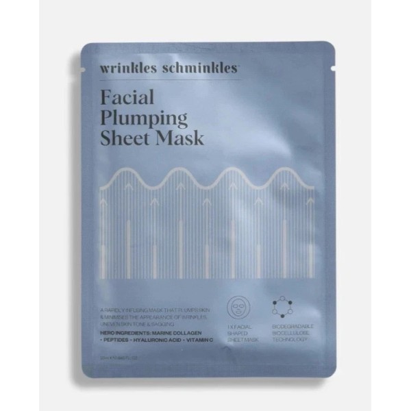 Wrinkles Schminkles Hydrating Facial Collagen Plumping Sheet Mask for Glowing...
