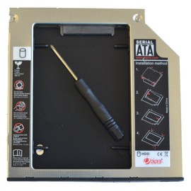 Bipra 2nd Hard Drive Bay Caddy 9.5MM For Macbook Macbook PRO - 9.5mm Sata To Sata - Expand Your Data Storage on Your Laptop