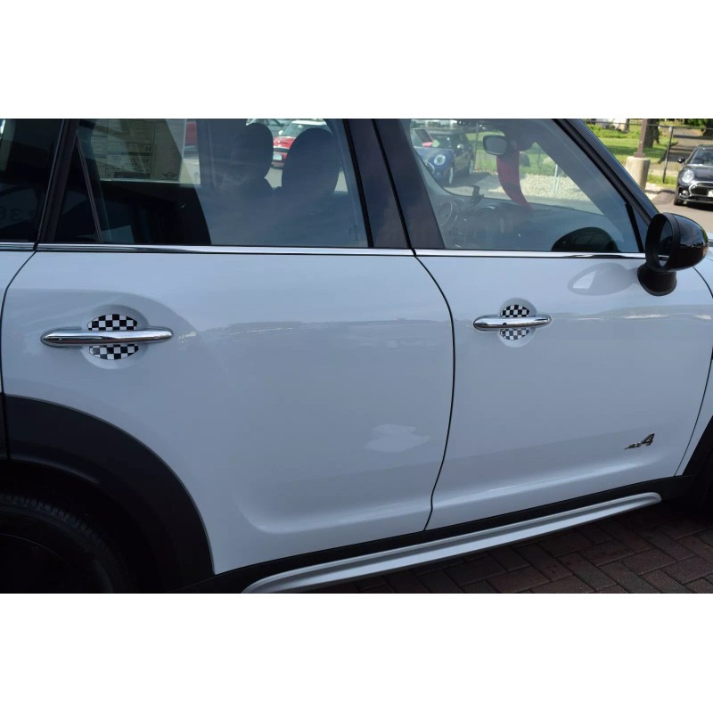 Cupeez Checkered Flag for 2017-2020 Mini Cooper Door Handle Cup