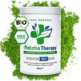 Matcha Tea - Organic Ceremonial Matcha Powder - Green Tea from Japan - EGCG 90+ | Laboratory Tested: At Least 90mg/g Natural EGCG Antioxidants - First Harvest - Supports Immune System & Energy | 60g