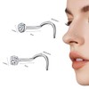 8PCS G23 Titanium Twist Screw Nose Studs 18G 20G Nose