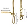 DSHOM Retro Rustic Solid Brass Keychain Wallet Cuban Chain Hook