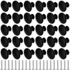 MUKLEI 30 PCS Black Round Cabinet Knobs, Matte Door Knobs