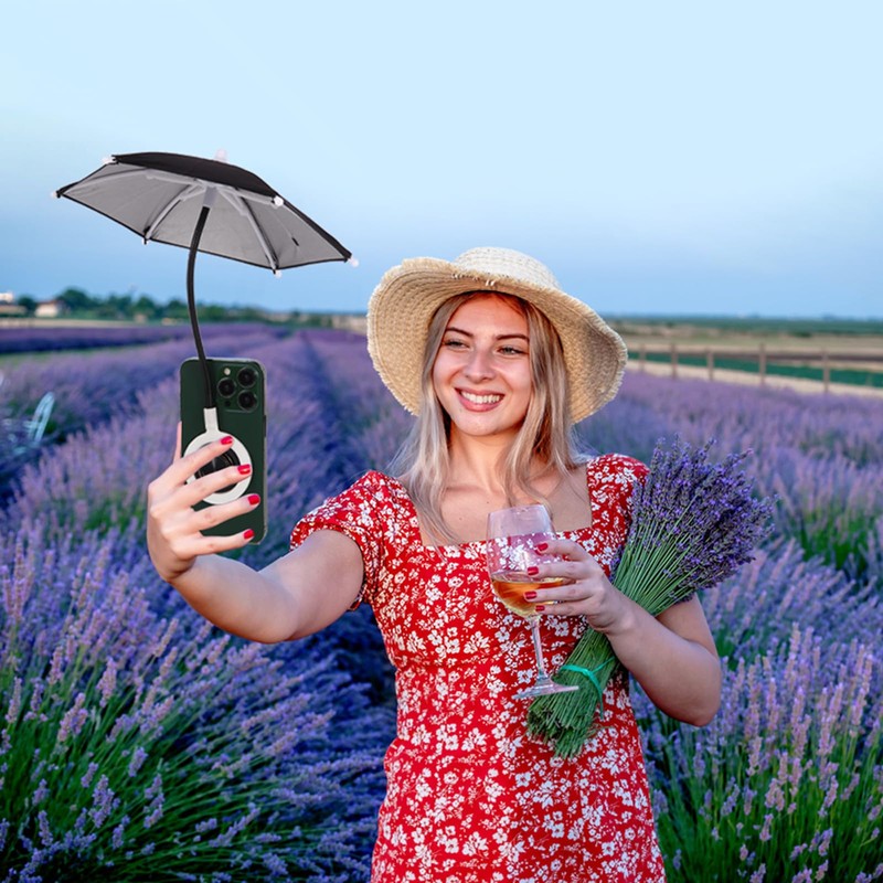 CxStarLiCU Magnetic Phone Umbrella For Sun, Umbrella for iPhone 15