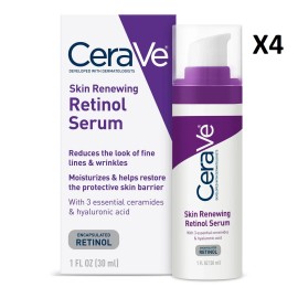 Cerave ✅*NEW* CeraVe Anti Aging Retinol Serum 1oz Cream Serum Smoothing Fine Lines x4✅