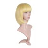 Mapofbeauty Peluca Rubio Liso 30 Cm Con Fleco Mapofbeauty
