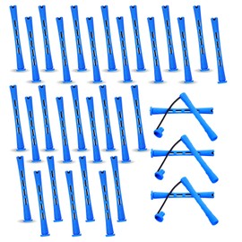 Wanmu 30 Pcs Perm Rods For Short Hair Plastic Cold Wave Rods Hair Curling Rollers Curling Roller Perm Rod Small Hair-Rollers for DIY Styling (Blue, 0.47 Inches)