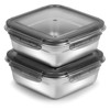 Paquete de 2 recipientes para sándwich, caja de sándwich de