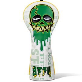 Big Crazy Golf Headcovers - Funny Golf Club Covers - Tour Grade PU Leather - Golf Driver Headcover, Waterproof, Soft Lining Golf Gift Birthday Gifts Skull Skeleton (Green)